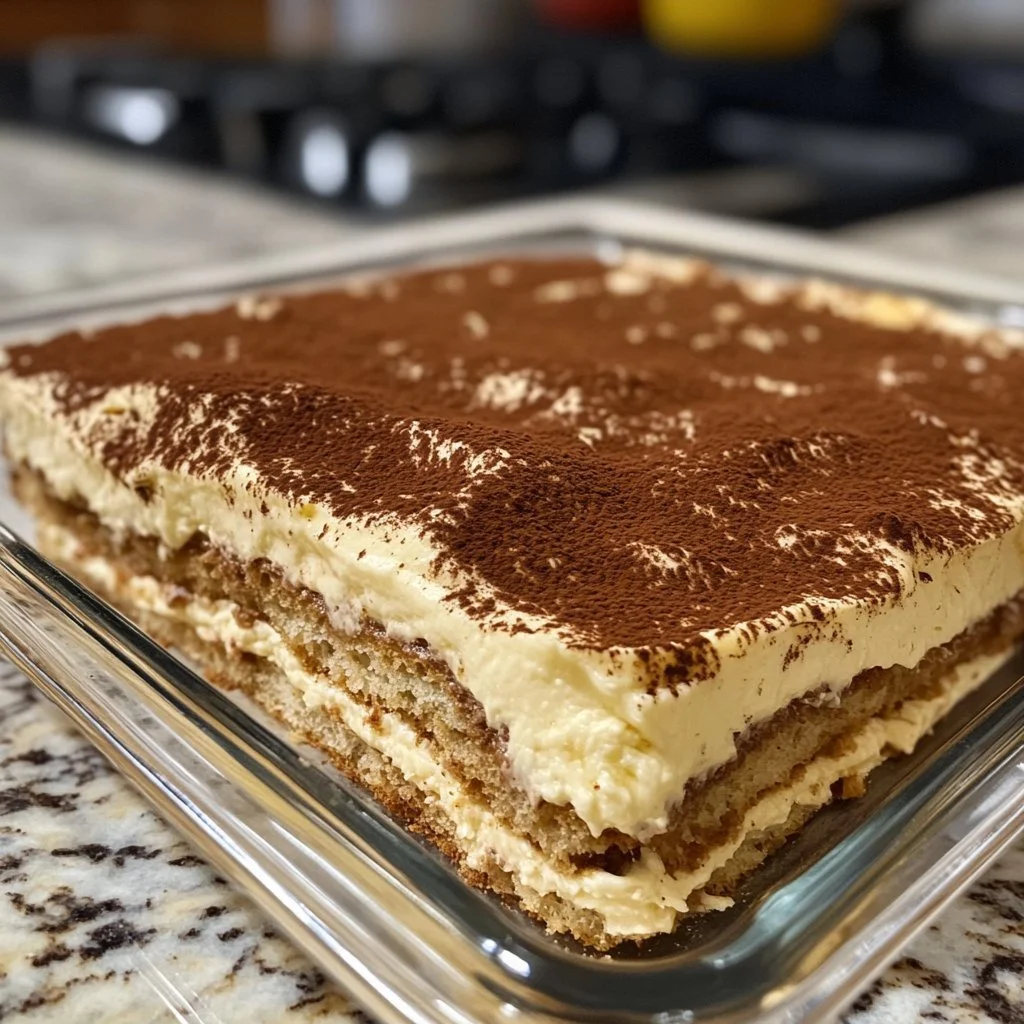 Tiramisu originale con strati di mascarpone e caffè, dolce tradizionale italiano