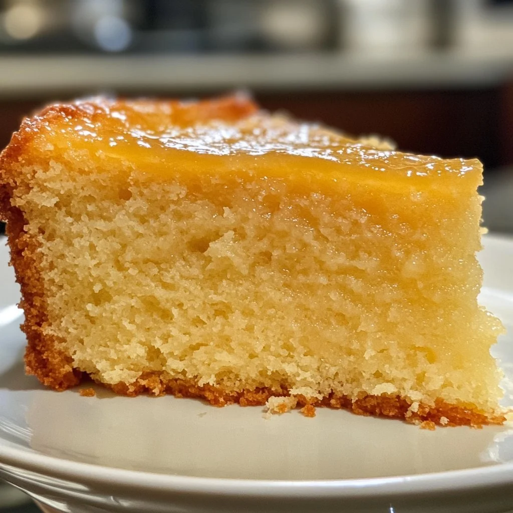 Fetta di Torta al Limone Morbida servita su un piatto bianco.