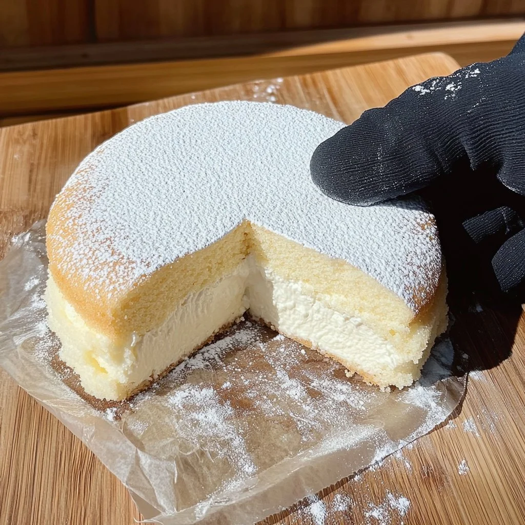 Fetta di torta allo yogurt servita su piatto bianco