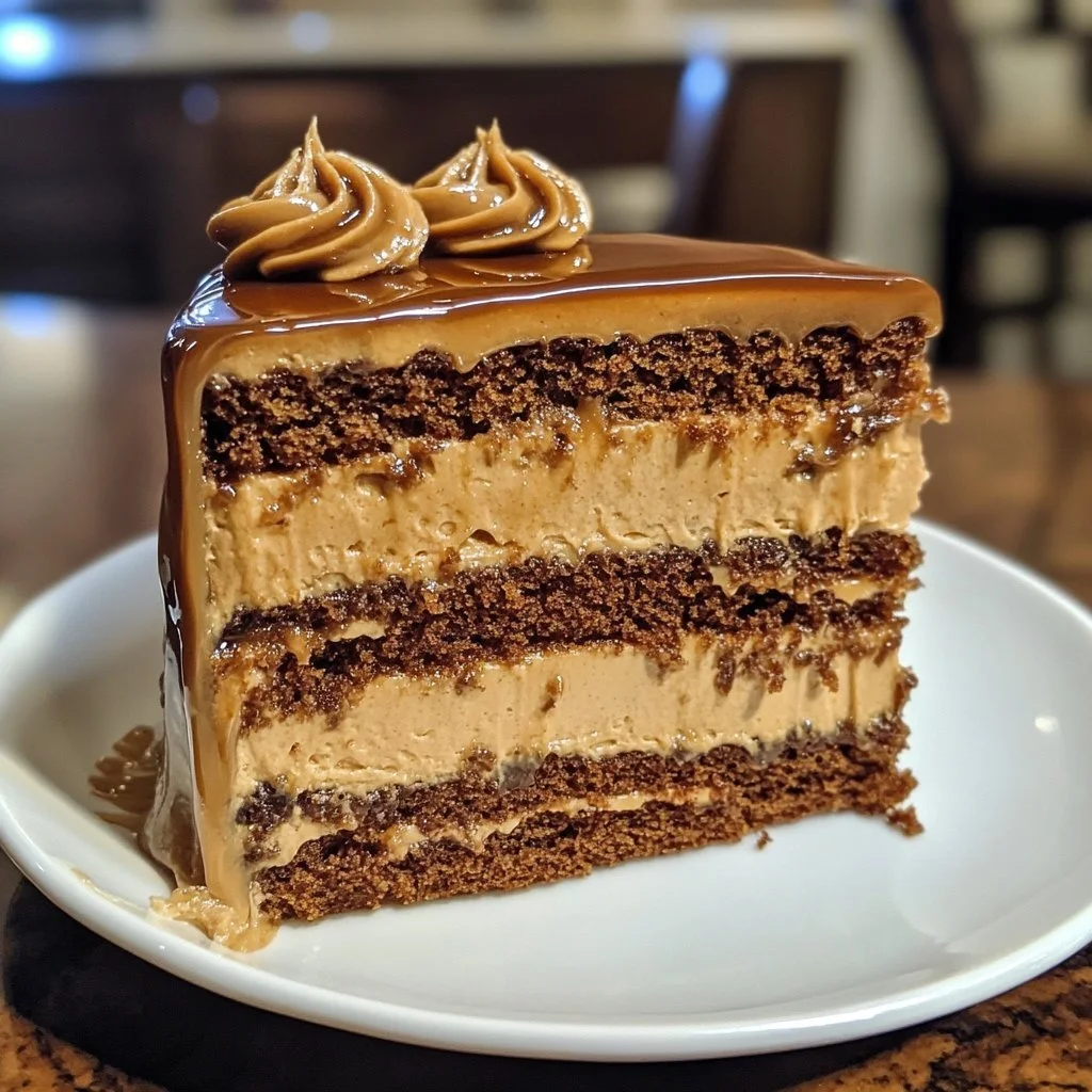 Torta Caffè Caramello decorata con caramello e chicchi di caffè