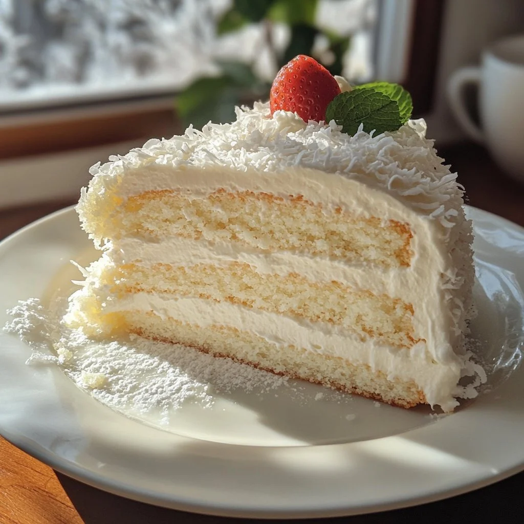 Torta Mousseline al Cocco, un dolce cremoso e delizioso