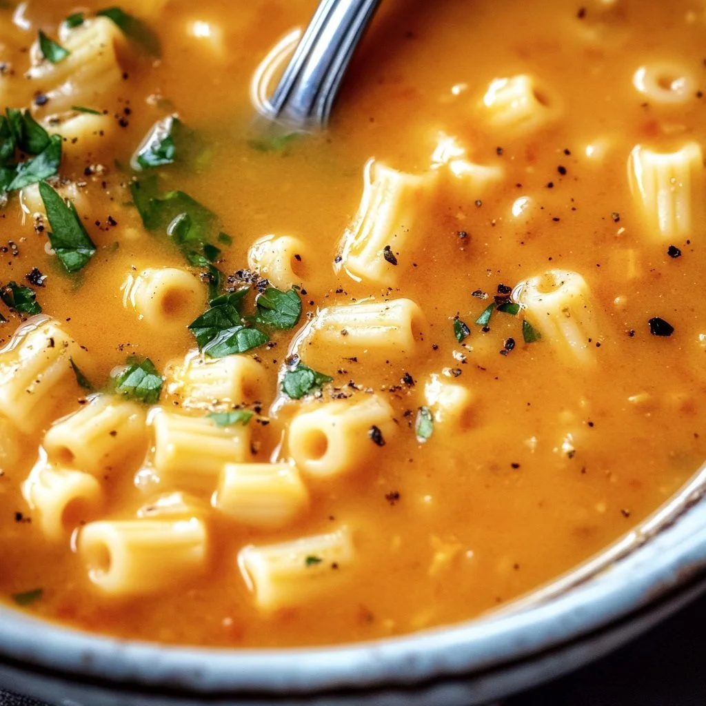 Deliziosa zuppa di lenticchie rosse servita in una ciotola