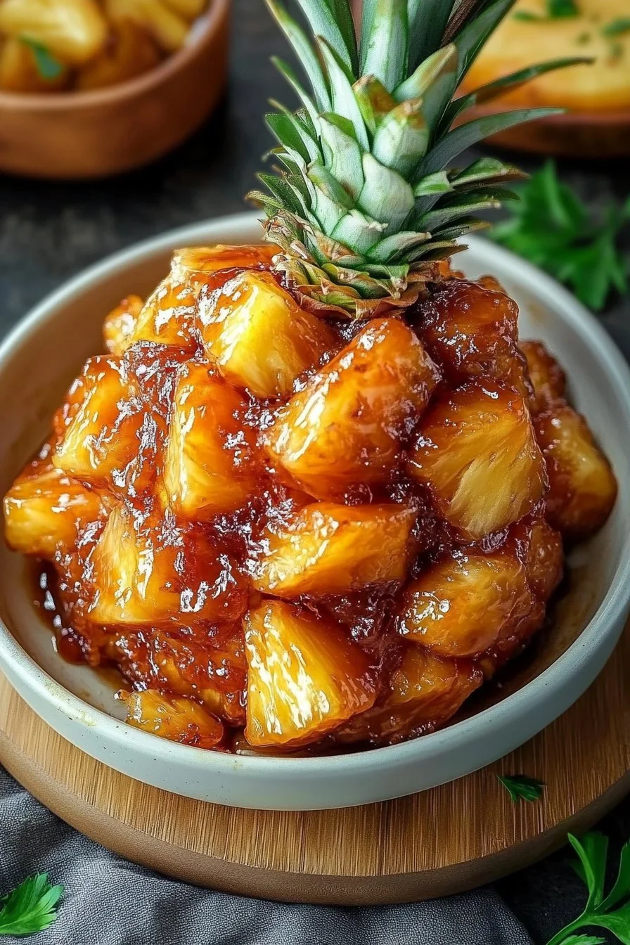 Ananas caramellato nella friggitrice ad aria