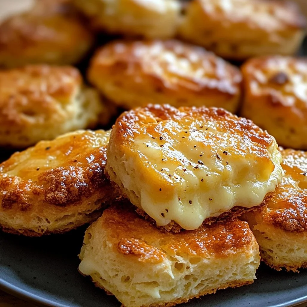 Biscotti salati con senape e formaggio Comté su un piatto.
