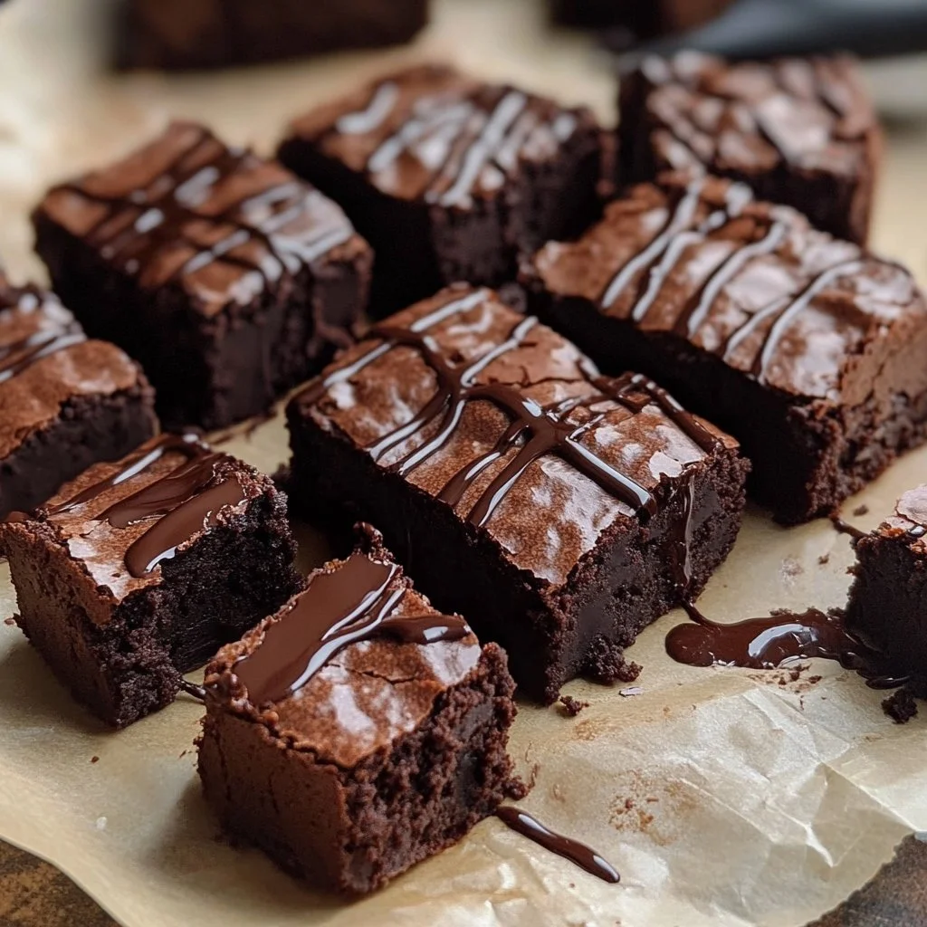 Brownie di patate dolci su un piatto decorato con cacao e noci