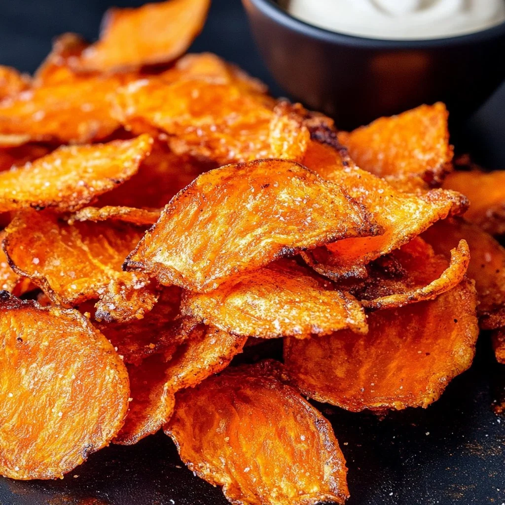 Chips di carote croccanti preparate nella friggitrice ad aria