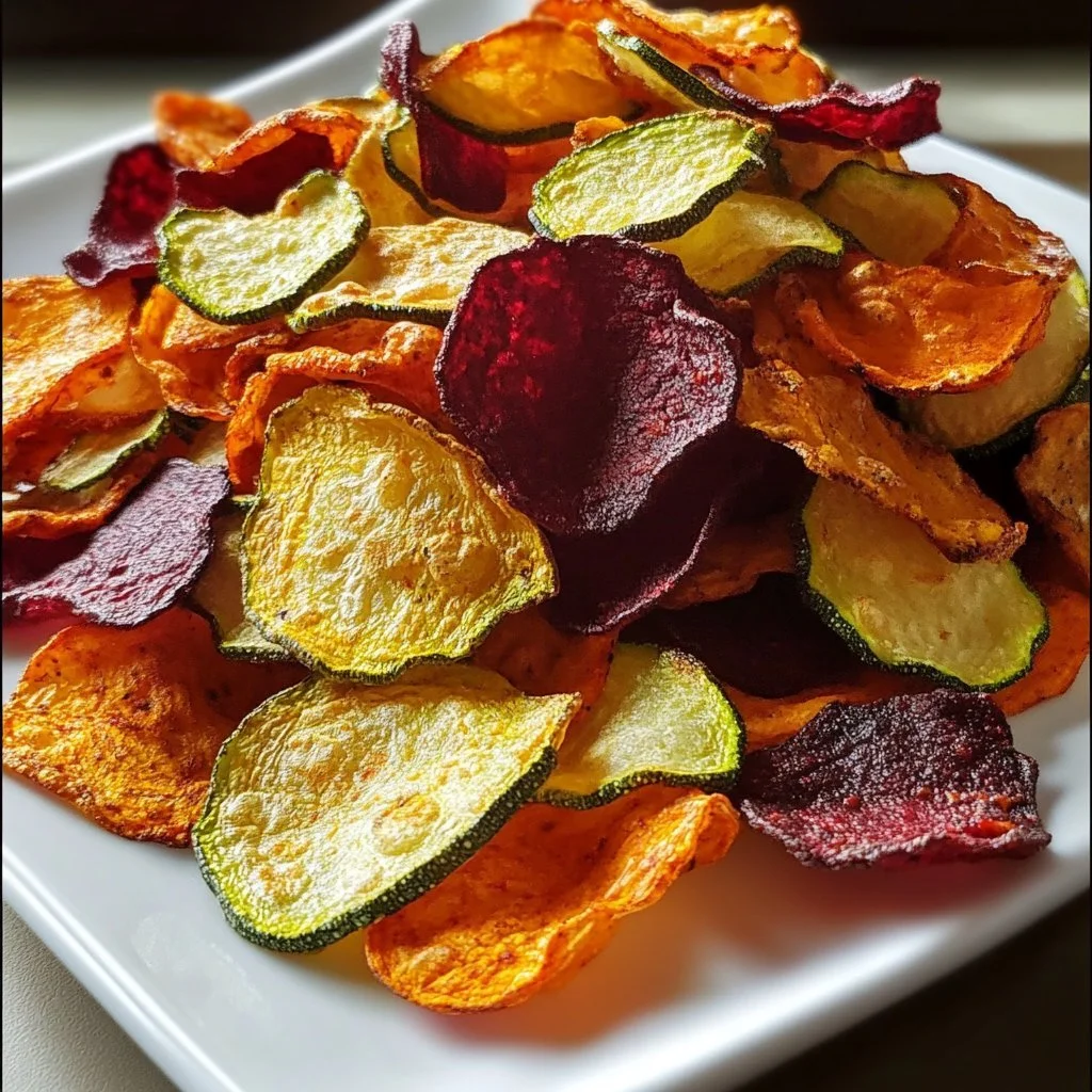 Chips di verdure croccanti preparate nella friggitrice ad aria