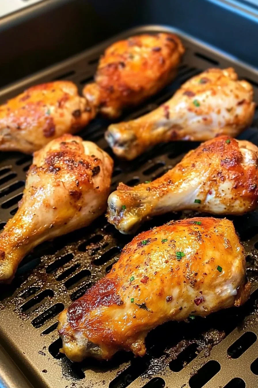 Cosce di pollo nella friggitrice ad aria