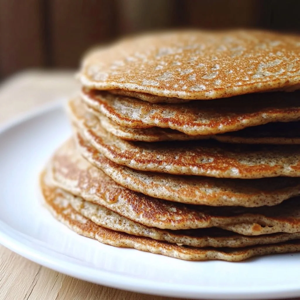 Crêpes salate di grano saraceno con psillio servite su un piatto