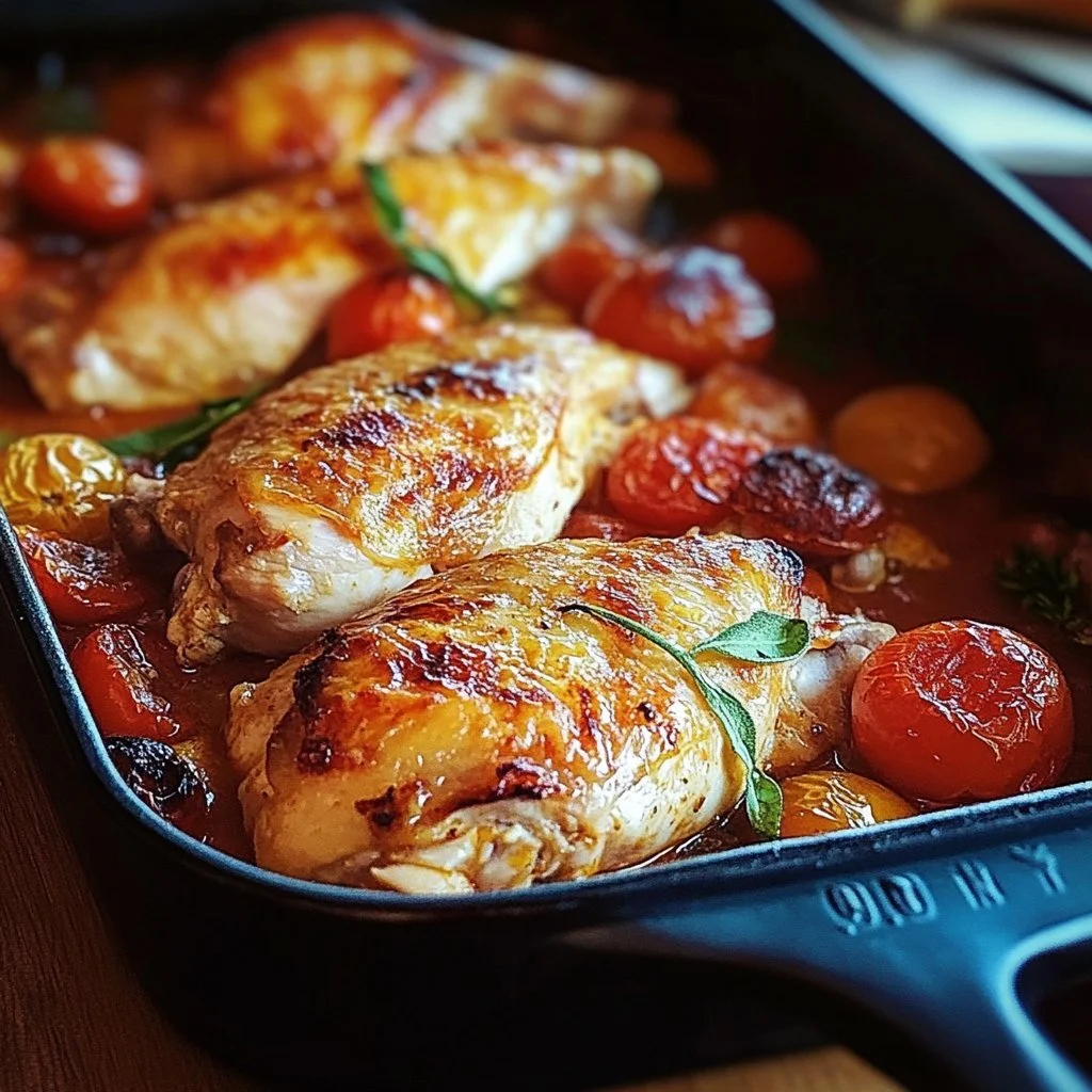 Filetti di pollo al forno con erbette aromatiche e contorni gustosi