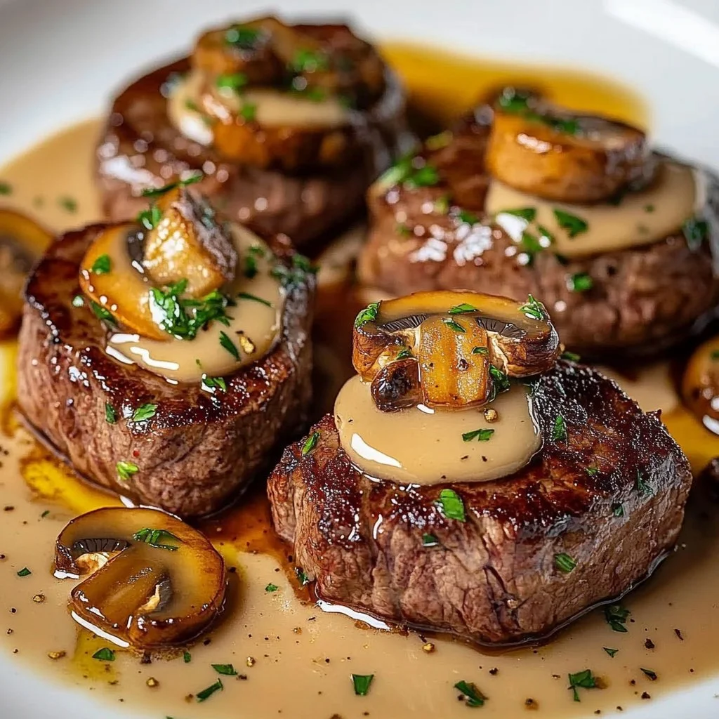 Filetto Mignon al Boursin e Funghi servito con contorni gourmet