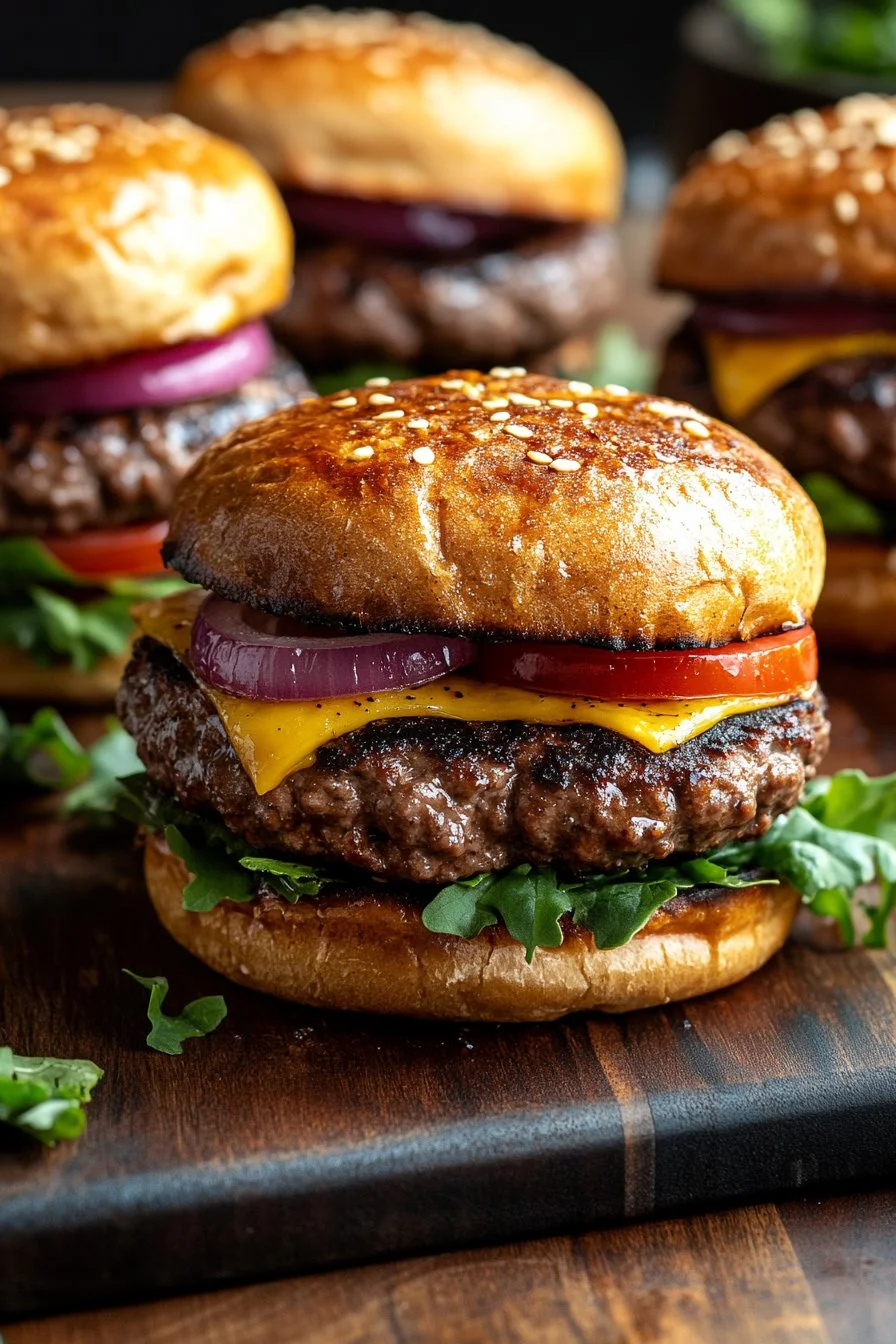 Hamburger con friggitrice ad aria