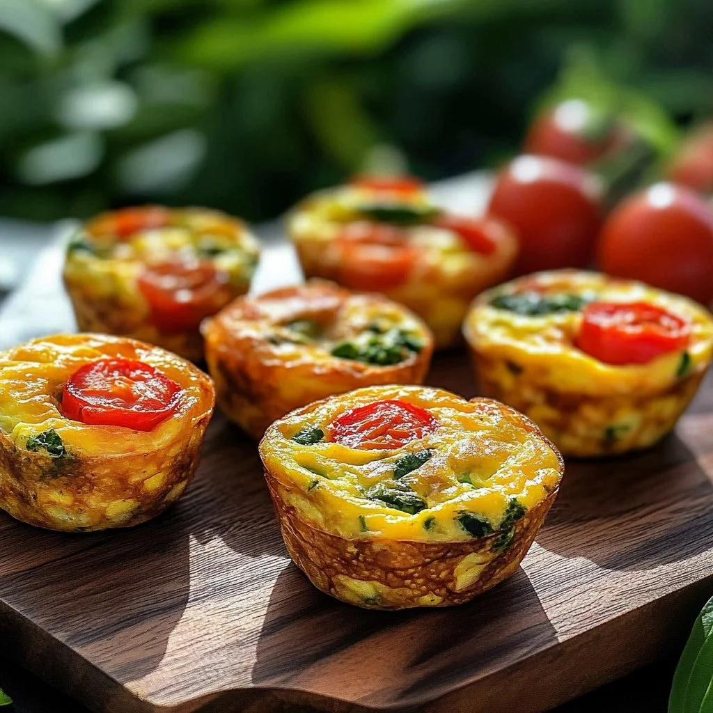 Muffin con uova e verdure fresche per un pasto nutriente