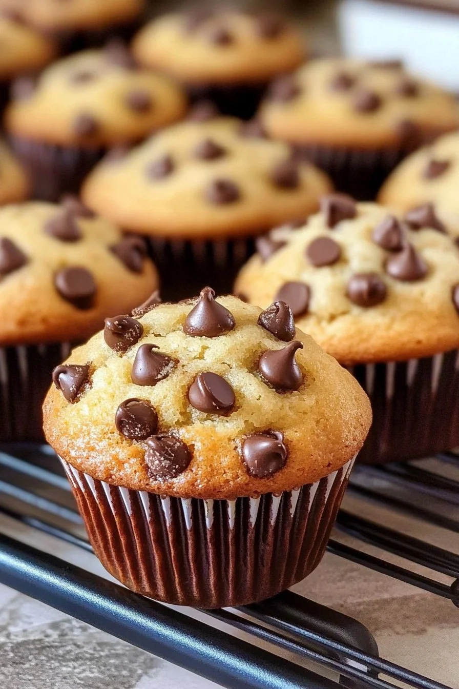 Muffin morbidi con gocce di cioccolato