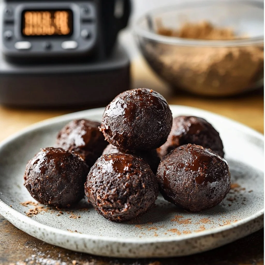 Palline al cioccolato e datteri pronte per essere gustate