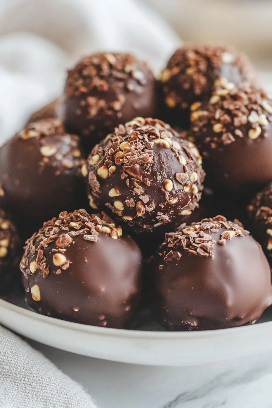 Palline al cioccolato e datteri
