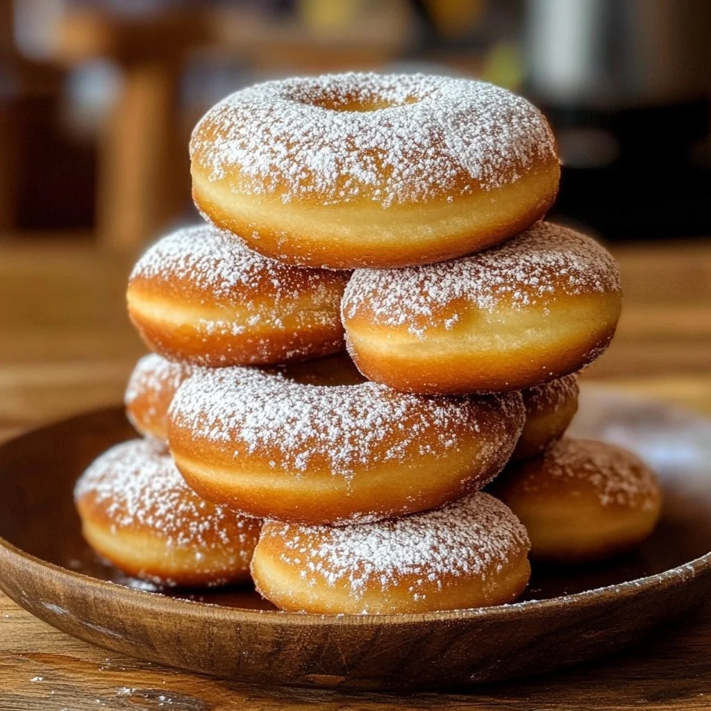 Palline di ciambelle fritte in friggitrice ad aria pronte da gustare