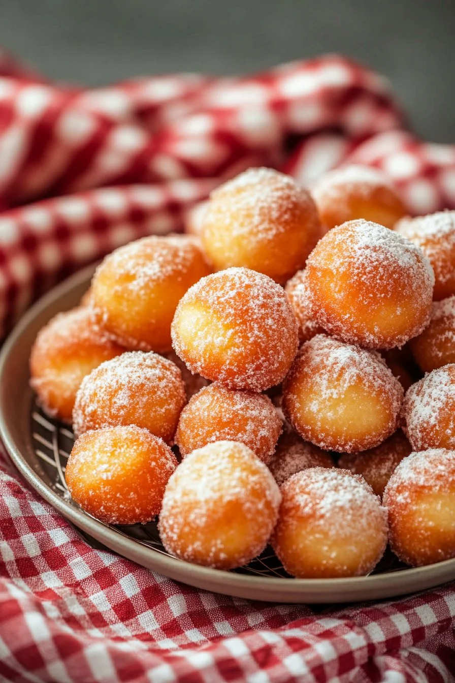 Palline di ciambelle in friggitrice ad aria