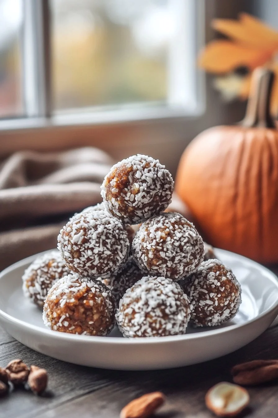 Palline energetiche di zucca senza cottura