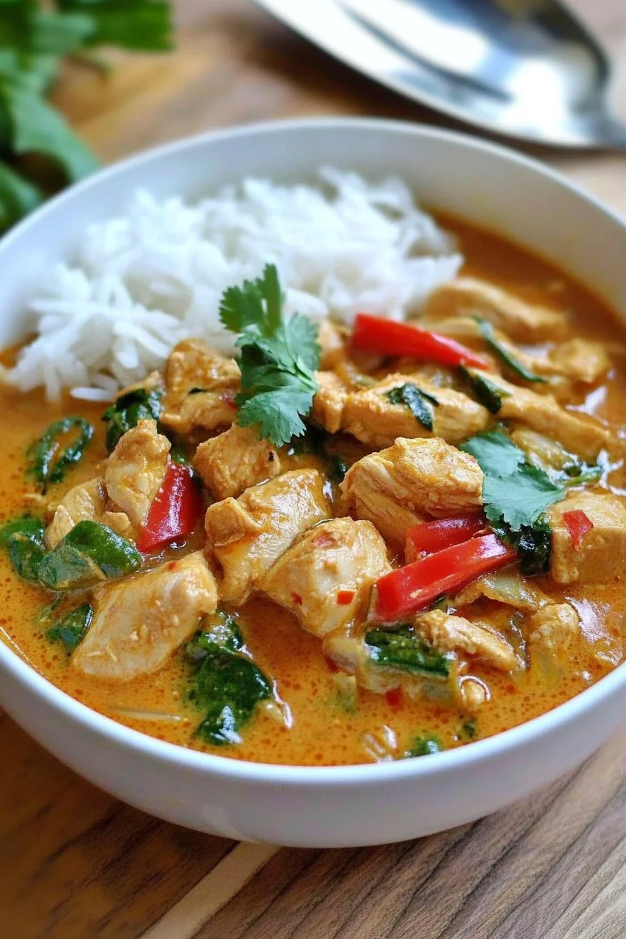 Pollo al curry tailandese