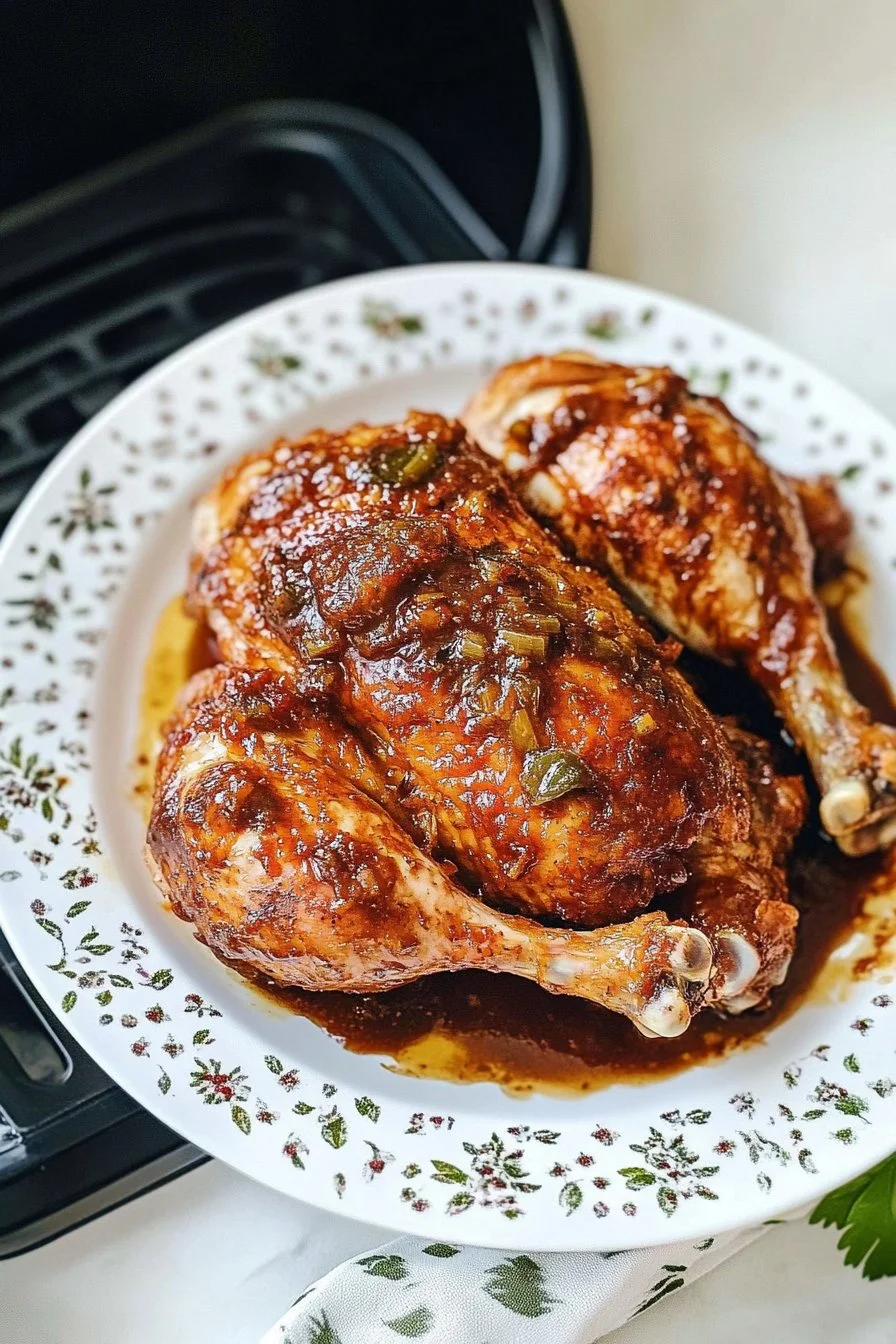 Pollo arrosto con salsa BBQ e miele