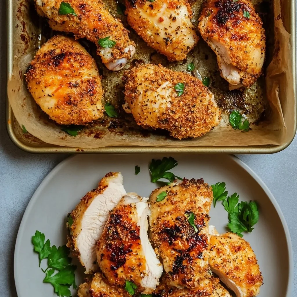 Pollo bianco cucinato all'Air Fryer, croccante e gustoso