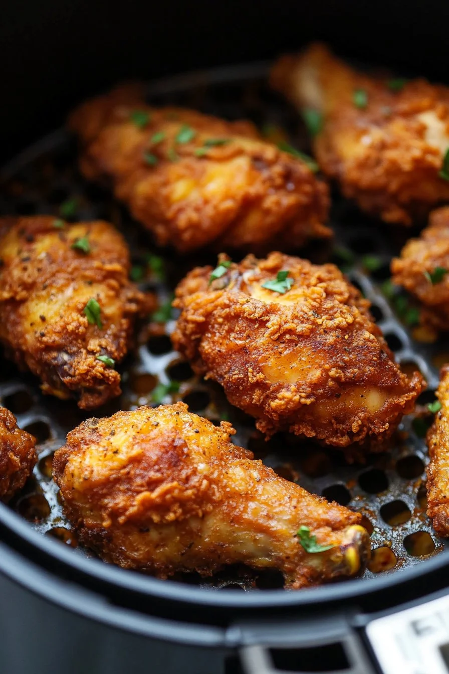 Pollo fritto con friggitrice ad aria
