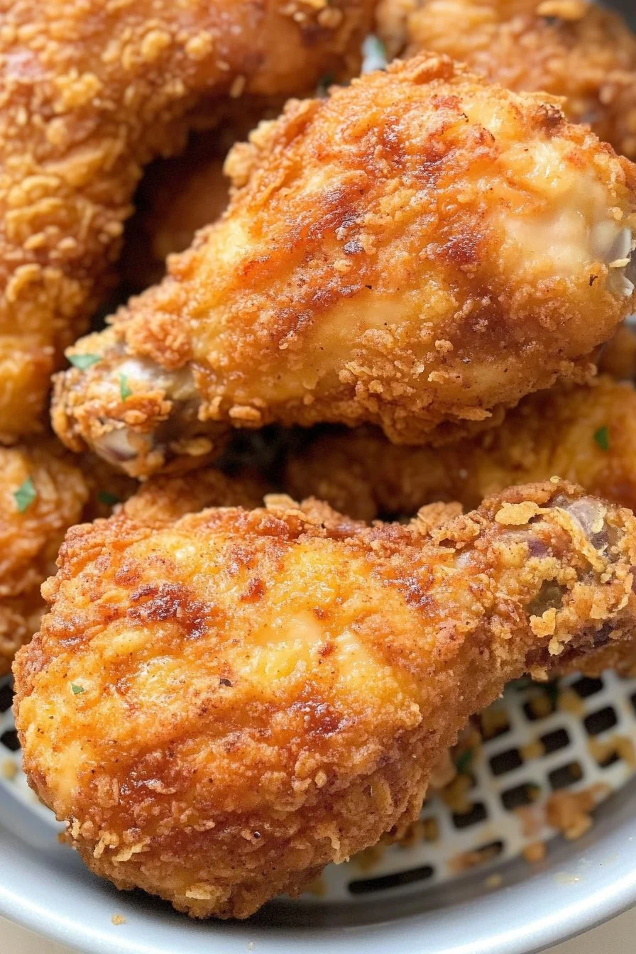 Pollo fritto nella friggitrice ad aria