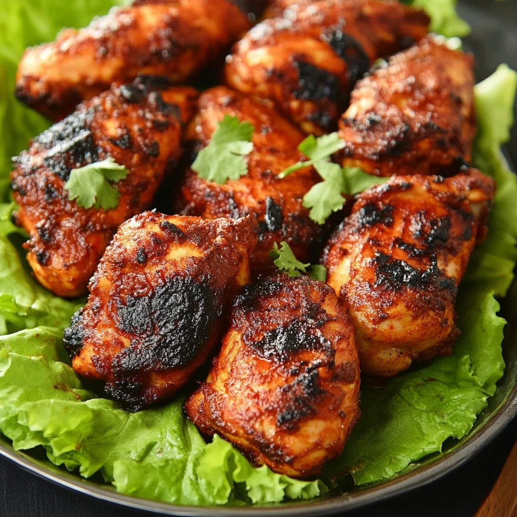 Pollo Tandoori cotto al forno o in padella con spezie aromatiche
