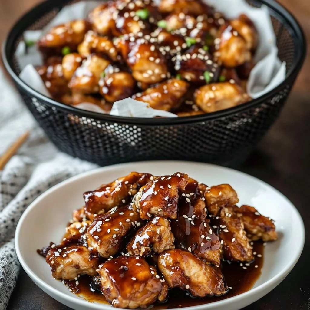 Pollo Teriyaki preparato nel Friggitrice ad Aria con salsa deliziosa