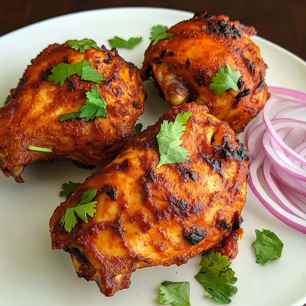 Pollo tandoori cotto nella friggitrice ad aria con spezie aromatiche