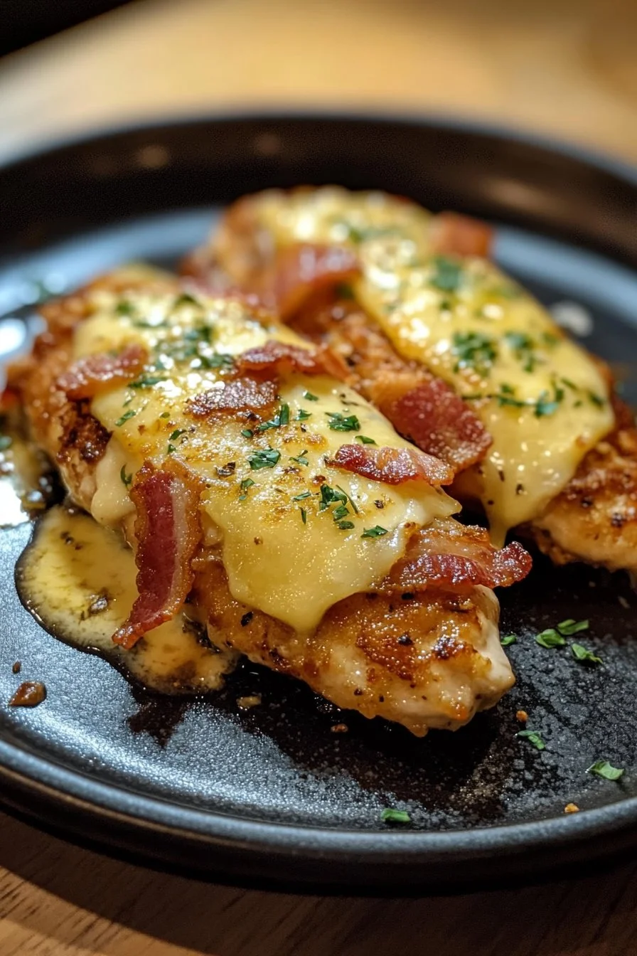 Scaloppine di pollo con formaggio e pancetta