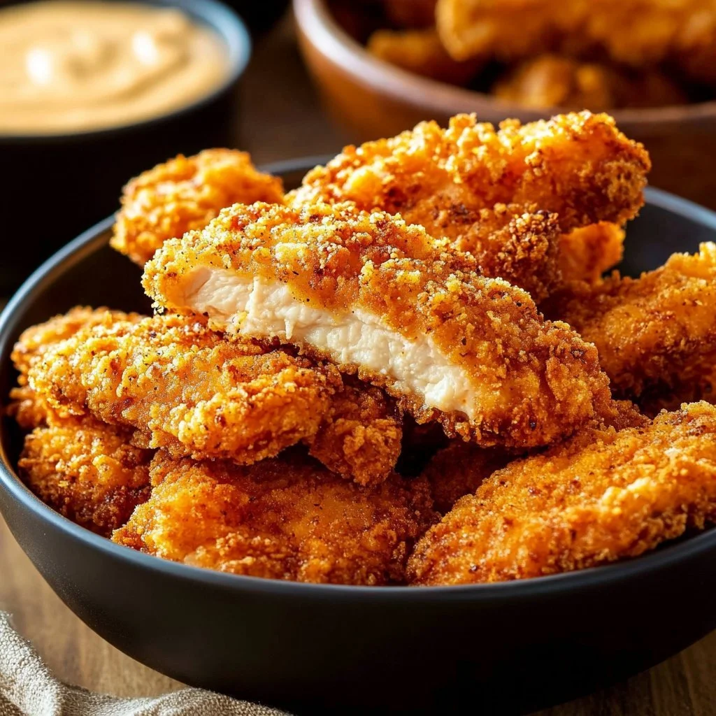 Tenders di pollo croccanti cotti nell'Airfryer