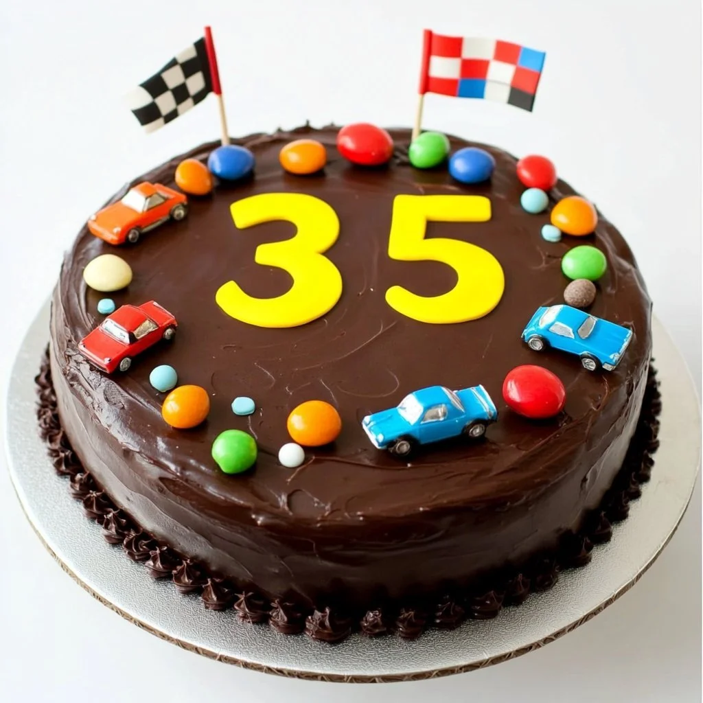 Torta all'arancia ricoperta di cioccolato su un piatto decorativo