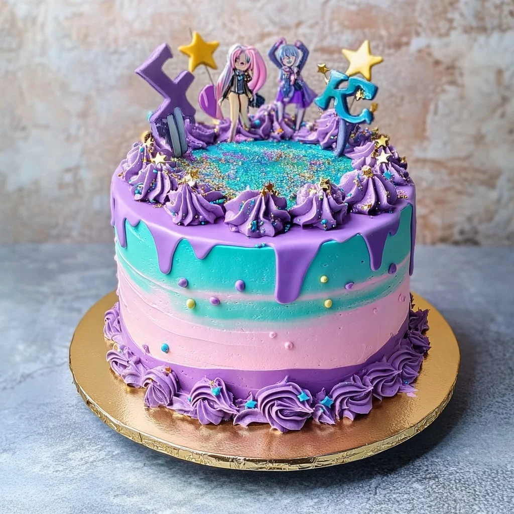 Torta del film Kpop Cacciatori di Demoni decorata e deliziosa
