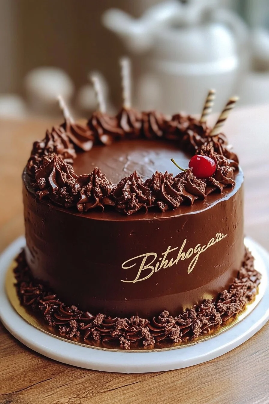 Torta di compleanno al cioccolato