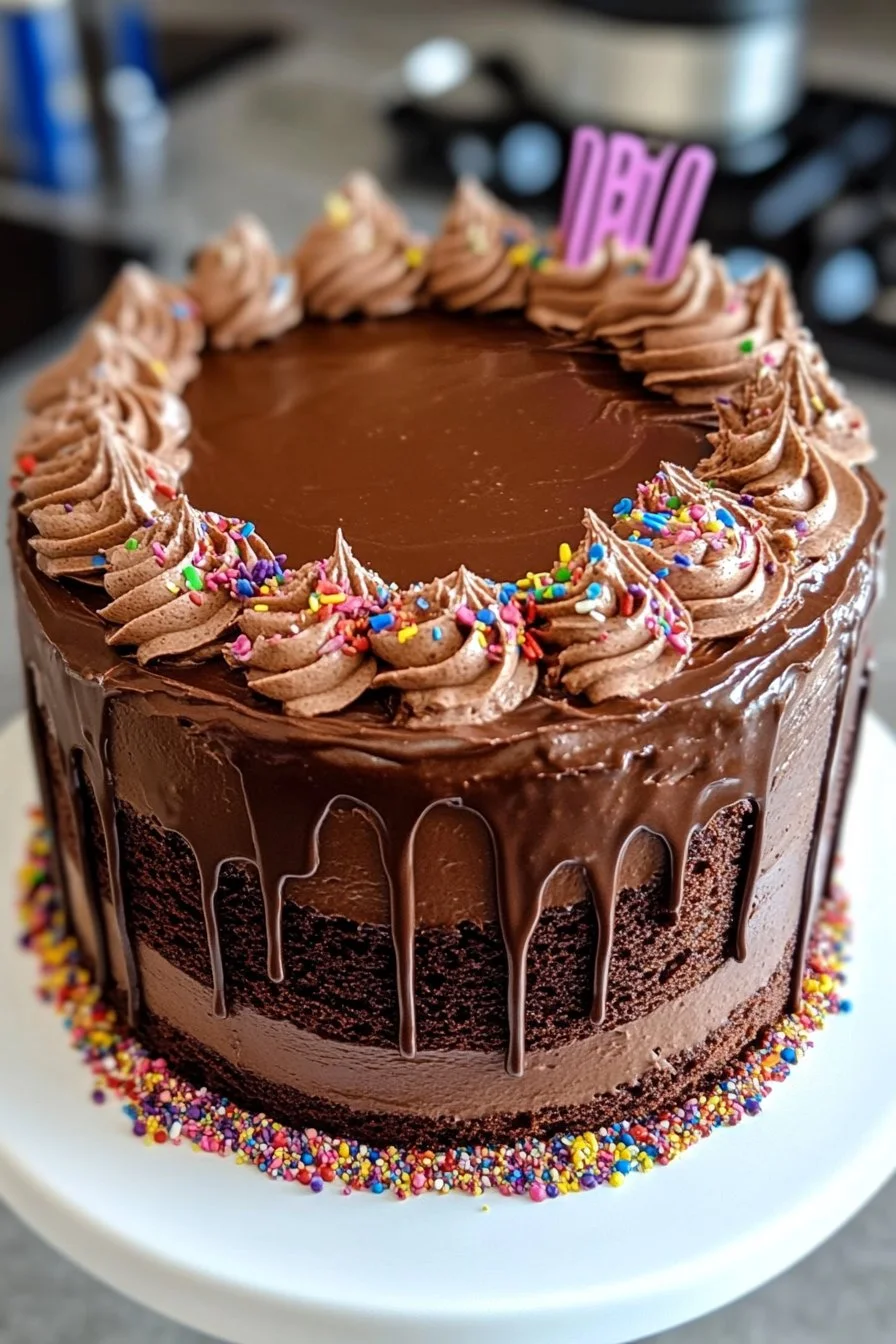 Torta di compleanno al cioccolato
