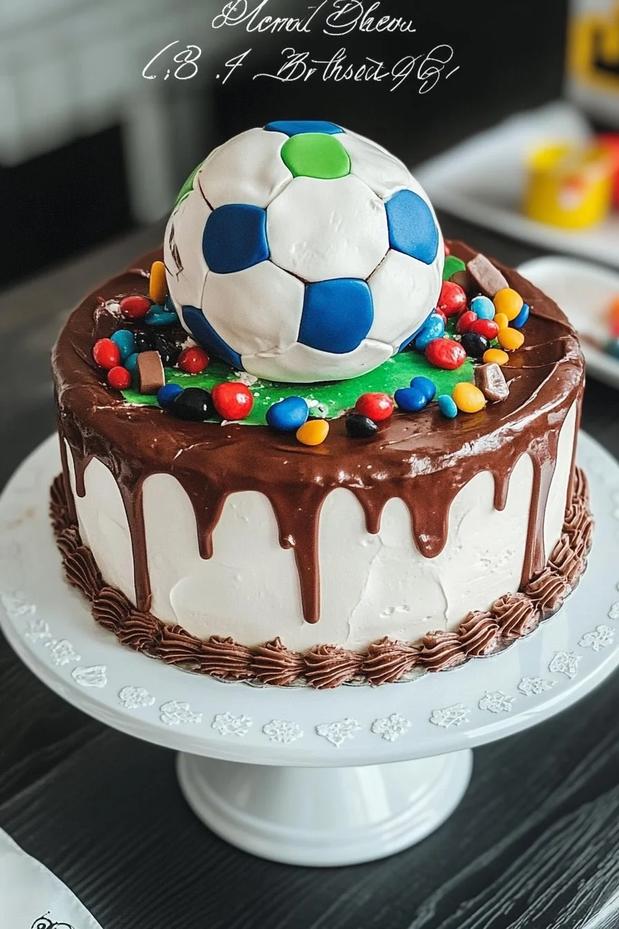 Torta di compleanno pallone da calcio