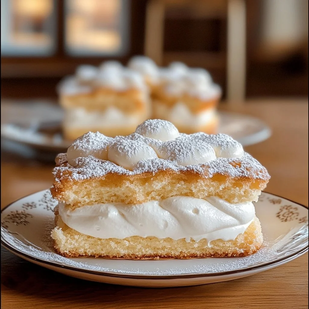 Torta Nuvola, dolce italiano soffice con crema e cioccolato