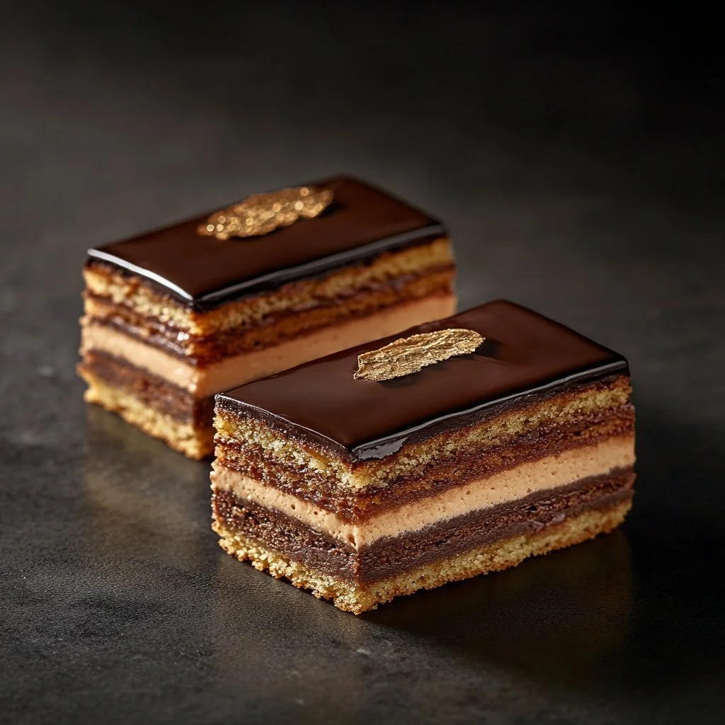 Torta Opera: un elegante dolce a strati con cioccolato e crema