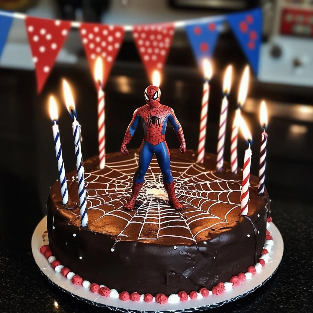 Torta Spiderman decorata per feste di compleanno