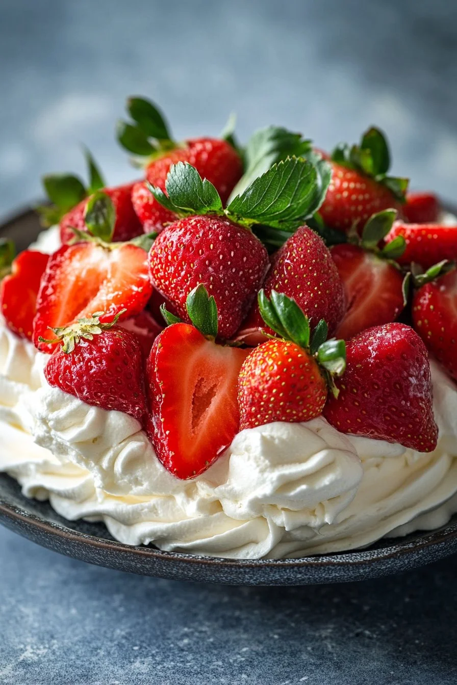 Vaniglia con guarnizione di fragola