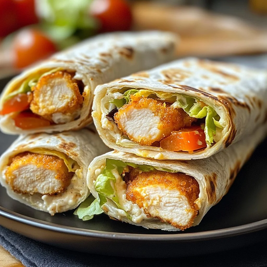Wraps di pollo croccanti preparati nella friggitrice ad aria