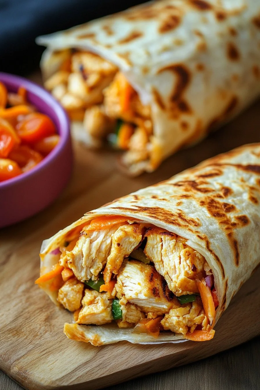 Wraps di pollo nella friggitrice ad aria