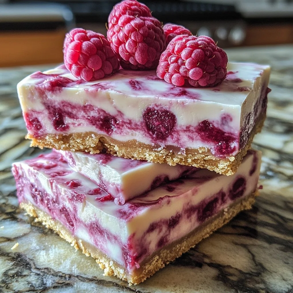 Barrette di Cheesecake alle Lamponi, sane e ricche di proteine.