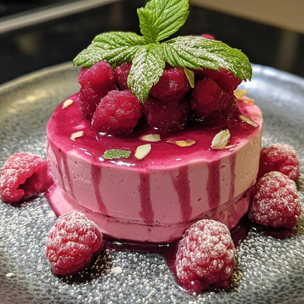 Bavarese ai Lamponi - dessert cremoso e fresco con lamponi