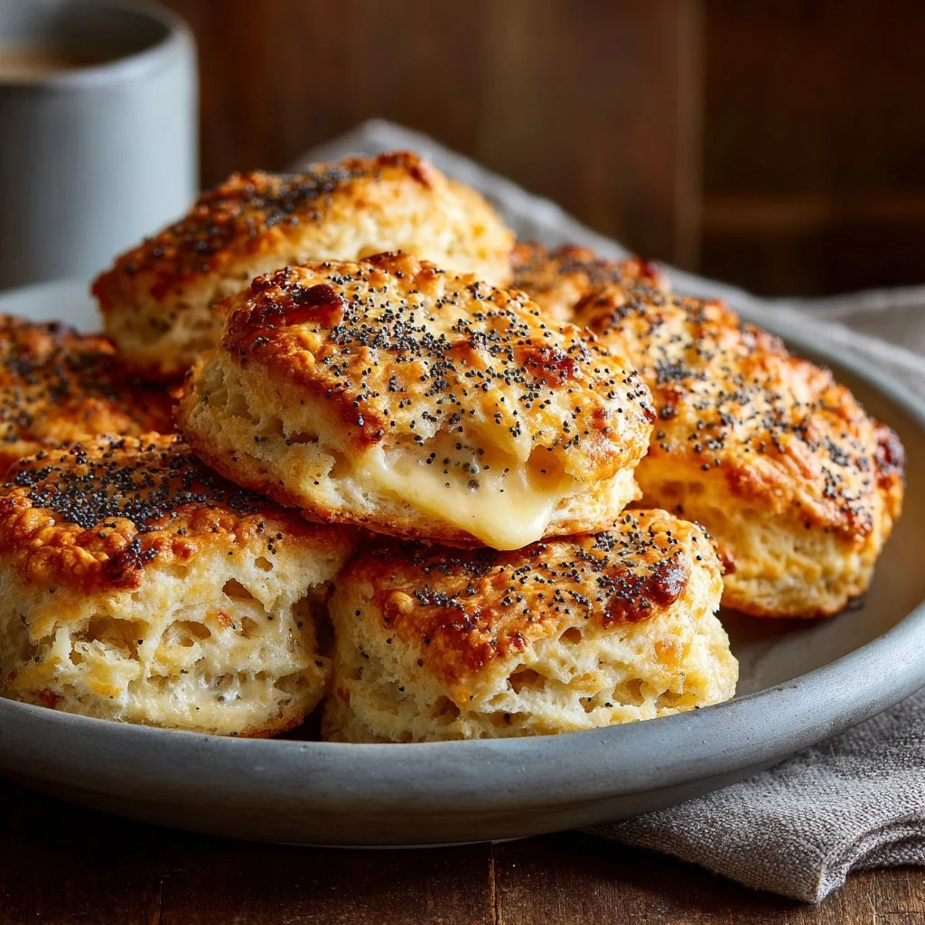 Biscotti salati di senape e Comté croccanti e gustosi.