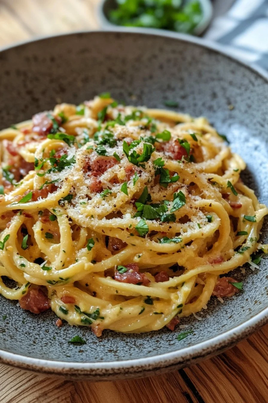 Carbonara leggera con zucchine