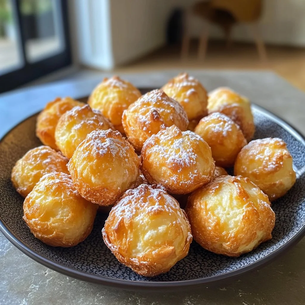 Chouquettes fatte in casa, dolcetti soffici e leggeri con zucchero in superficie