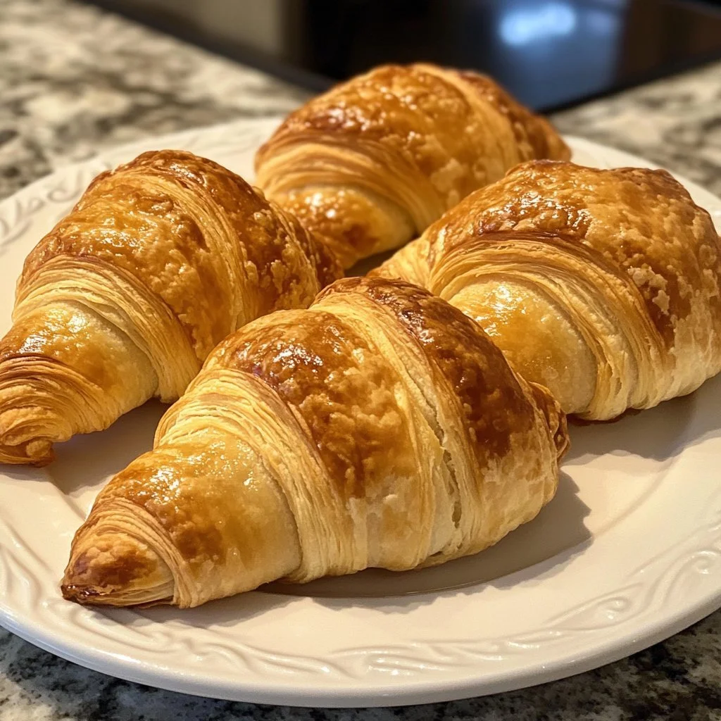 Croissant sfogliati da aperitivo freschi e sfiziosi